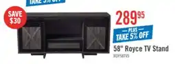 The Brick Royce 58 Modern TV Stand with Storage and Cable Management for TVs up to 65- Distressed Grey offer