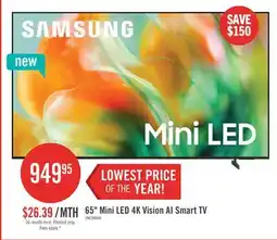 The Brick SAMSUNG 65 M80H Mini-LED 4K Vision AI Smart TV (UN65M80HAFXZC) - 2026 Model offer