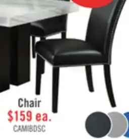 The Brick Cami Dining Chair with Vegan-Leather Fabric - Black offer