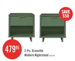 The Brick Granville Modern 18 Nightstand in Sage Green (1-Drawer) - Set of 2 offer