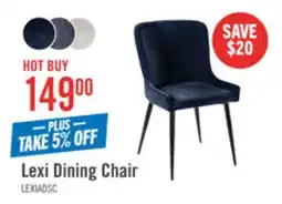 The Brick Lexi Dining Chair with Velvet-Look Fabric, Metal - Blue offer