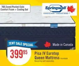 The Brick Springwall Pisa IV Eurotop Medium Queen Mattress offer