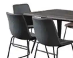 The Brick Amos 5pc Dining Set with Table & 4 Chairs, Metal, 60W - Grey offer