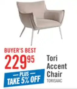 The Brick Tori 32.68 Fabric Accent Chair with Metal Frame - Sand offer