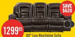 The Brick Leo 5-Piece Leather-Look Fabric Reclining Sectional - Walnut Brown offer