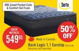The Brick Serta Back Logic 1.1 Eurotop Medium Queen Mattress offer