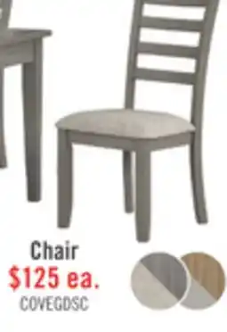 The Brick Cove Dining Chair with Cushion Fabric Seat, Ladder-Back – Grey offer