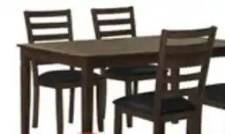 The Brick Devon 5pc Dining Set with Table & 4 Chairs - 60W, Wood - Dark Brown offer