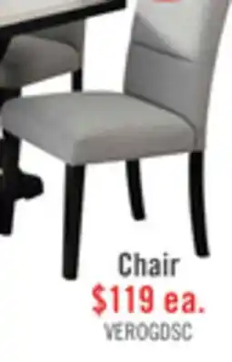 The Brick Verona Dining Chair with Linen-Look Fabric, Wood - Light Grey offer