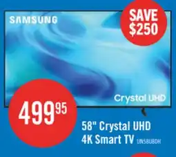 The Brick SAMSUNG 58 U8000H Crystal UHD 4K Smart Tizen TV (UN58U8000HFXZC) offer
