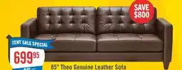 The Brick 85 Theo Genuine Leather Sofa offer