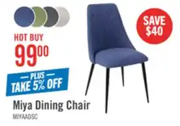 The Brick Miya Dining Chair with Polyester Fabric, Metal - Navy Blue offer