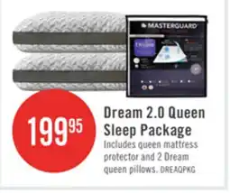 The Brick Masterguard Dream Queen Mattress Protector with 2 Queen Pillows offer