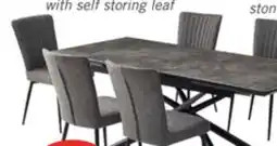The Brick Tavo 7pc Dining Set with Table & Chairs, 63-79W Extension, Metal - Grey & Black offer
