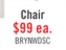 The Brick Bryn Dining Chair with Fabric Seat, Ladder-Back – White offer