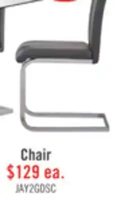 The Brick Jaye Dining Chair with Vegan-Leather Fabric, Metal - Grey offer