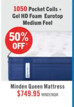 The Brick Sealy Posturepedic 1050 Series Minden Eurotop Medium Queen Mattress offer