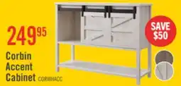 The Brick Corbin 47.25 Accent Cabinet with Sliding Barn Doors - White Oak offer