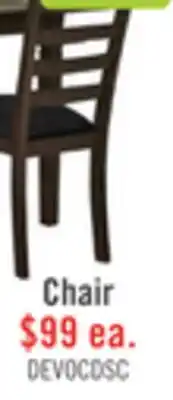 The Brick Devon Dining Chair with Vegan Leather Fabric, Wood - Dark Brown offer