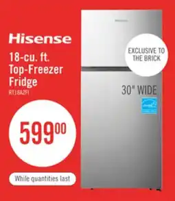 The Brick Hisense 18-cu. ft. Top-Freezer Fridge offer