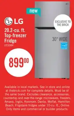The Brick LG 20.2-cu. ft. Top-freezer Fridge offer