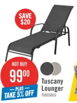 The Brick Tuscany Outdoor Patio Lounger with Adjustable Backrest - Metal, UV & Weather Resistant - Grey/Black offer