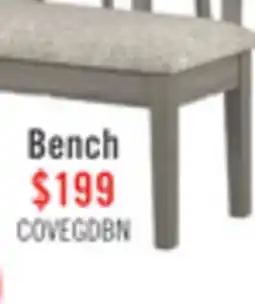 The Brick Cove Dining Bench with Cushion Fabric Seat, Lift Top Storage, 46W - Grey offer