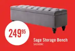 The Brick Sage 57 Storage Bench - Grey Velvet offer