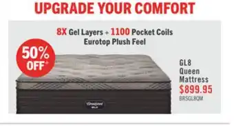 The Brick Beautyrest GL8 Eurotop Plush Queen Mattress offer