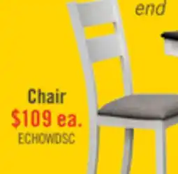 The Brick Echo Dining Chair with Linen-Look Fabric, Wood, Ladder-Back - White offer