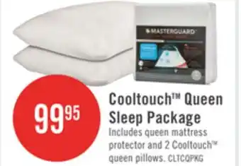The Brick Masterguard Cooltouch Queen Mattress Protector with 2 Queen Pillows offer