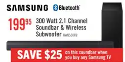 The Brick SAMSUNG B-Series 2.1 Channel Soundbar with Wireless Subwoofer (HW-B550F/ZC) offer