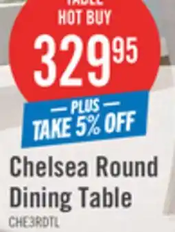The Brick Chelsea Dining Table, 48W Round - Walnut Brown offer