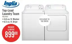 The Brick Inglis 4.4 Cu. Ft. I.E.C. Top-Load Washer and 6.5 Cu. Ft. Electric Dryer offer