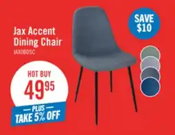 The Brick Jax Dining Chair with Polyester Fabric, Metal - Charcoal offer