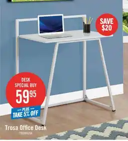 The Brick Trosa 30 Office Desk - White offer