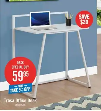The Brick Trosa 30 Office Desk - White offer