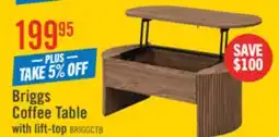 The Brick Briggs Coffee Table with lift-top offer