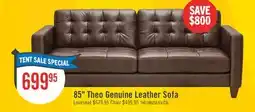 The Brick 85 TheoGenuine Leather Sofa offer