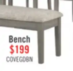 The Brick Cove Dining Bench with Cushion Fabric Seat, Lift Top Storage, 46W - Grey offer