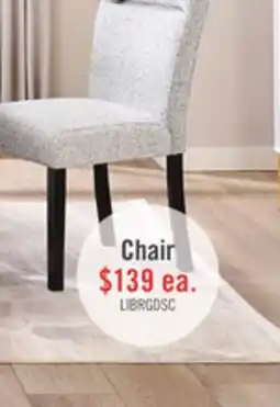 The Brick Libra Dining Chair with Polyester Fabric, - Grey offer