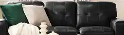 The Brick Curt 63 Genuine Leather Loveseat with Button Tufting - Grey offer