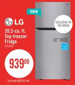 The Brick LG 30 20 Cu. Ft. Top-Mount Refrigerator – Platinum Silver - LTCS20020V offer