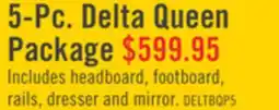 The Brick Delta 6pc Bedroom Set with Bed, Dresser, Mirror & Nightstand, Black - Queen Size offer