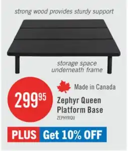The Brick Zephyr Queen Platform Base offer