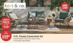 The Brick kort & co. 5-Pc. Panama Conversation Set offer