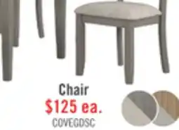 The Brick Cove Dining Chair with Cushion Fabric Seat, Ladder-Back – Grey offer