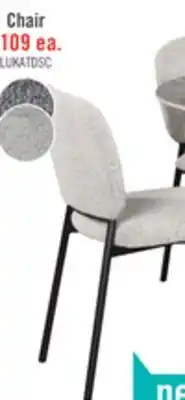 The Brick Luka Dining Chair with Boucle Fabric, Metal - Beige offer
