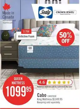 The Brick Sealy Posturepedic Luxury Crown Jewel Resort Cabo Tight Top Queen Mattress offer