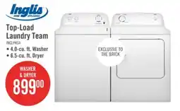 The Brick Inglis 4.0 Cu. Ft. Top-Load Washer and 6.5 Cu. Ft. Electric Dryer – White offer